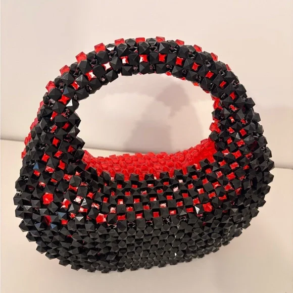Red Beaded Handbag - Picture 2 of 5